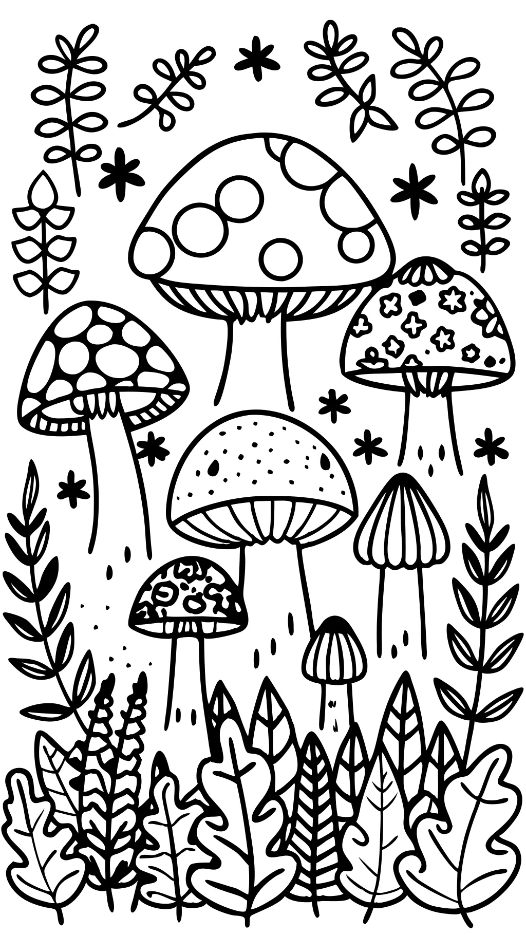 toadstool coloring pages